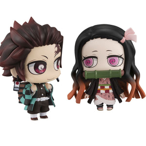 ChimiMega Buddy Series!: Demon Slayer: Kimetsu no Yaiba - Tanjiro Kamado & Nezuko Kamado Close Siblings Set (Resale)