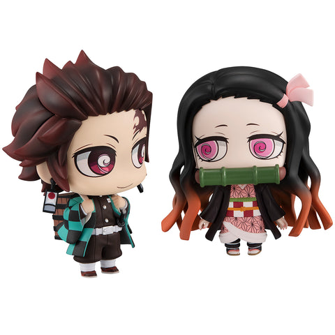 ChimiMega Buddy Series!: Demon Slayer: Kimetsu no Yaiba - Tanjiro Kamado & Nezuko Kamado Close Siblings Set (Resale)