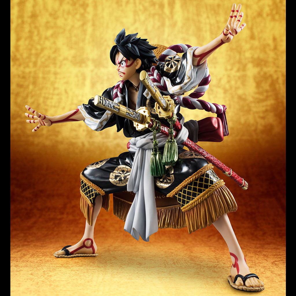 New Gear-UP? One Piece Luffy In Kabuki Dress With 2 Katanas