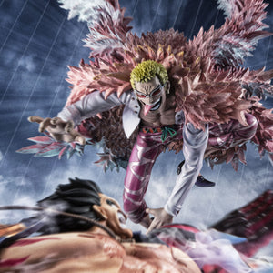 MegaHouse One Piece Portrait of Pirates SA-Maximum Heavenly Demon  Donquixote Doflamingo Figure (pink)